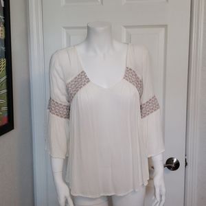 Delicate embroidered boho top